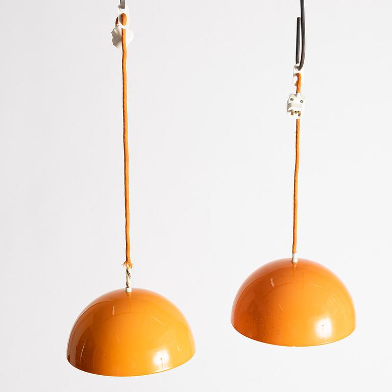 Verner Panton, a pair of 'Flowerpot' ceiling lamps, Louis Poulsen, second half of the 20th century.
