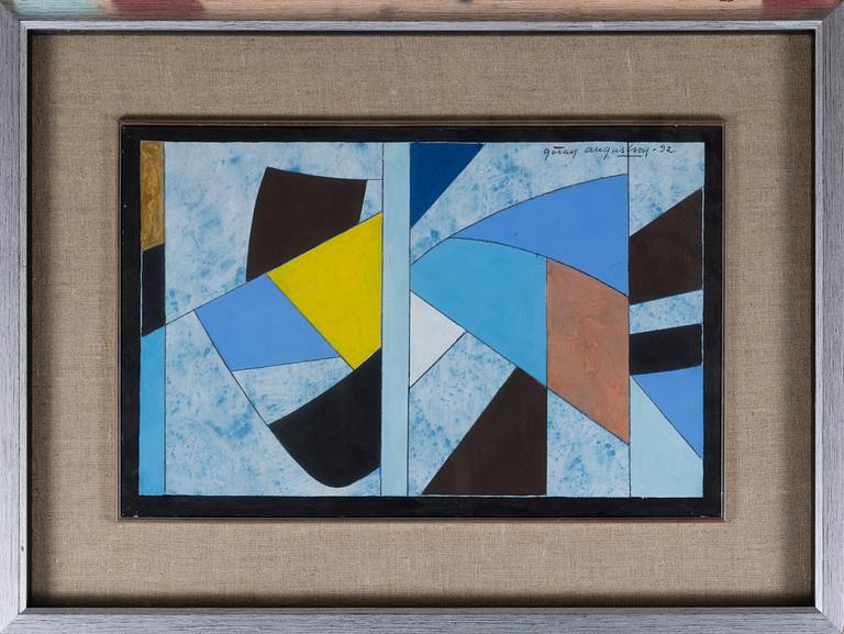 GÖRAN AUGUSTSON, gouache, signed and dated -92.