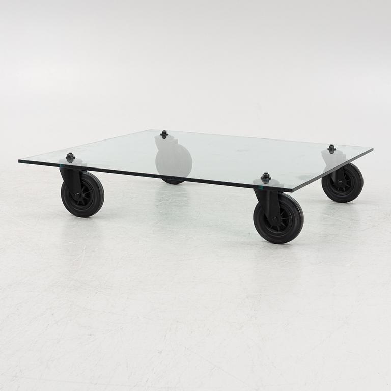 Gae Aulenti, coffee table, 'Tavolo con Ruote', Fontana Arte, Italy.