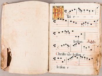 CHANSONNIER, pergament, ca 1500-1600-tal.