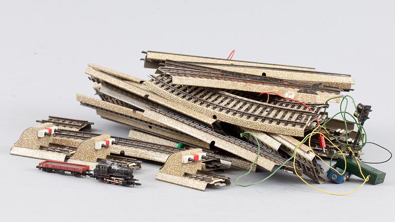 TÅGSATS, Märklin H0 0972, samt div. delar, 1900-talets andra hälft.
