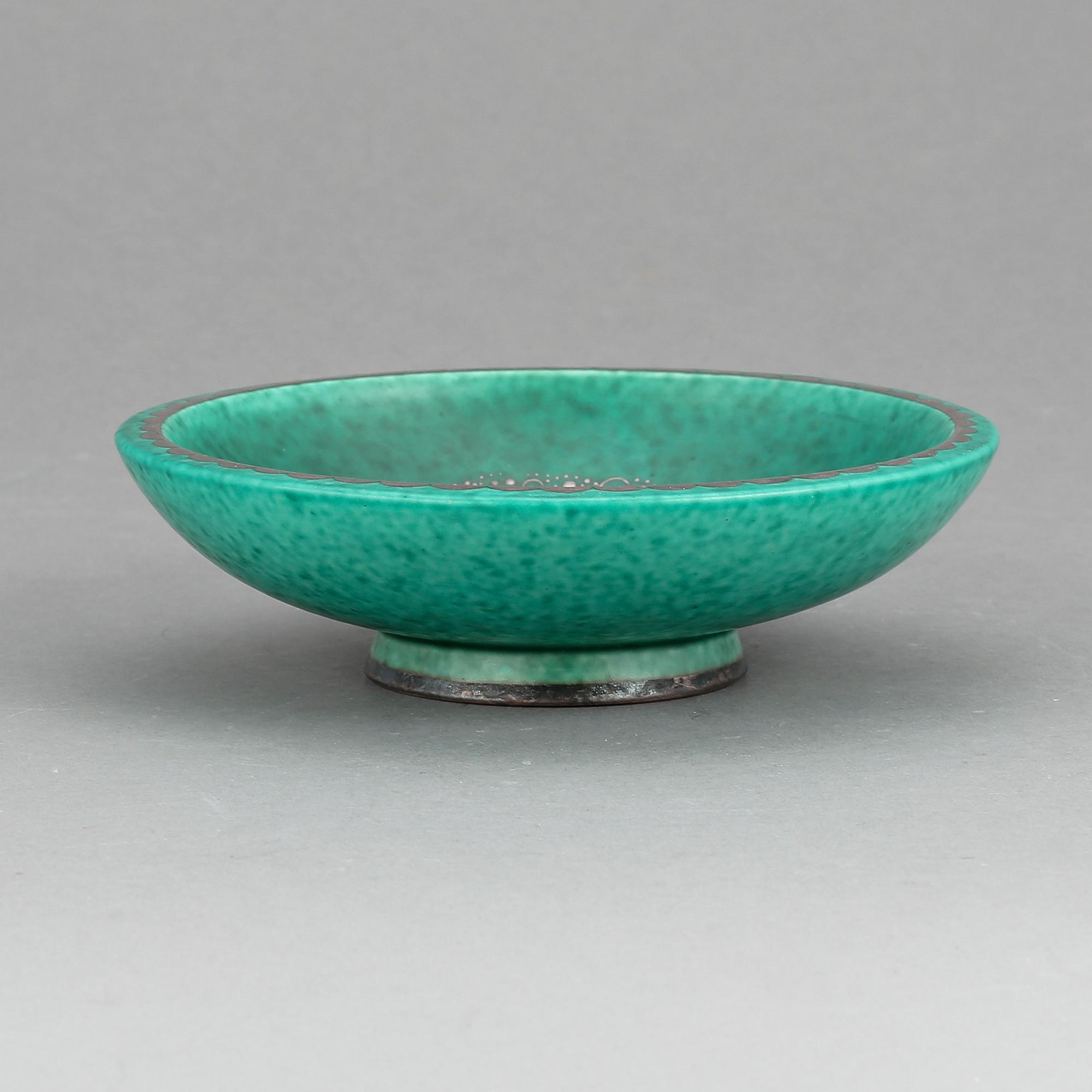 SKÅL PÅ FOT, "Argenta", Wilhelm Kåge, Gustavsberg, 1950-60-tal.