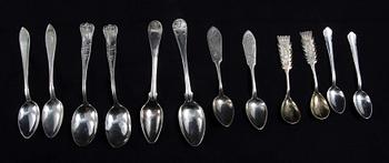 TE-, KAFFE- OCH MOCCASKEDAR ca 70 delar. Silver.