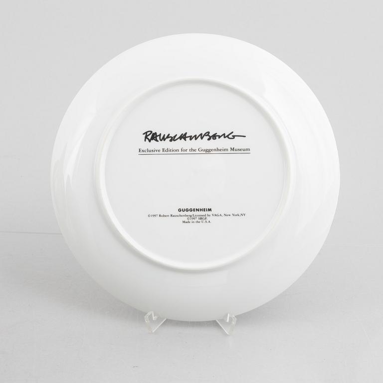 Robert Rauschenberg, tallrikar, 5 st, exclusive edition för Guggenheim Museum, USA, 1997.