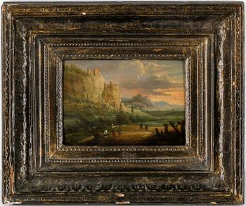 OKÄND KONSTNÄR, olja på pannå, osignerad, Europa 1800-talets första hälft.