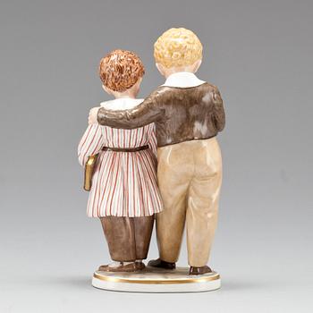 FIGURGRUPP, porslin. Royal Copenhagen, 1900-talets början.