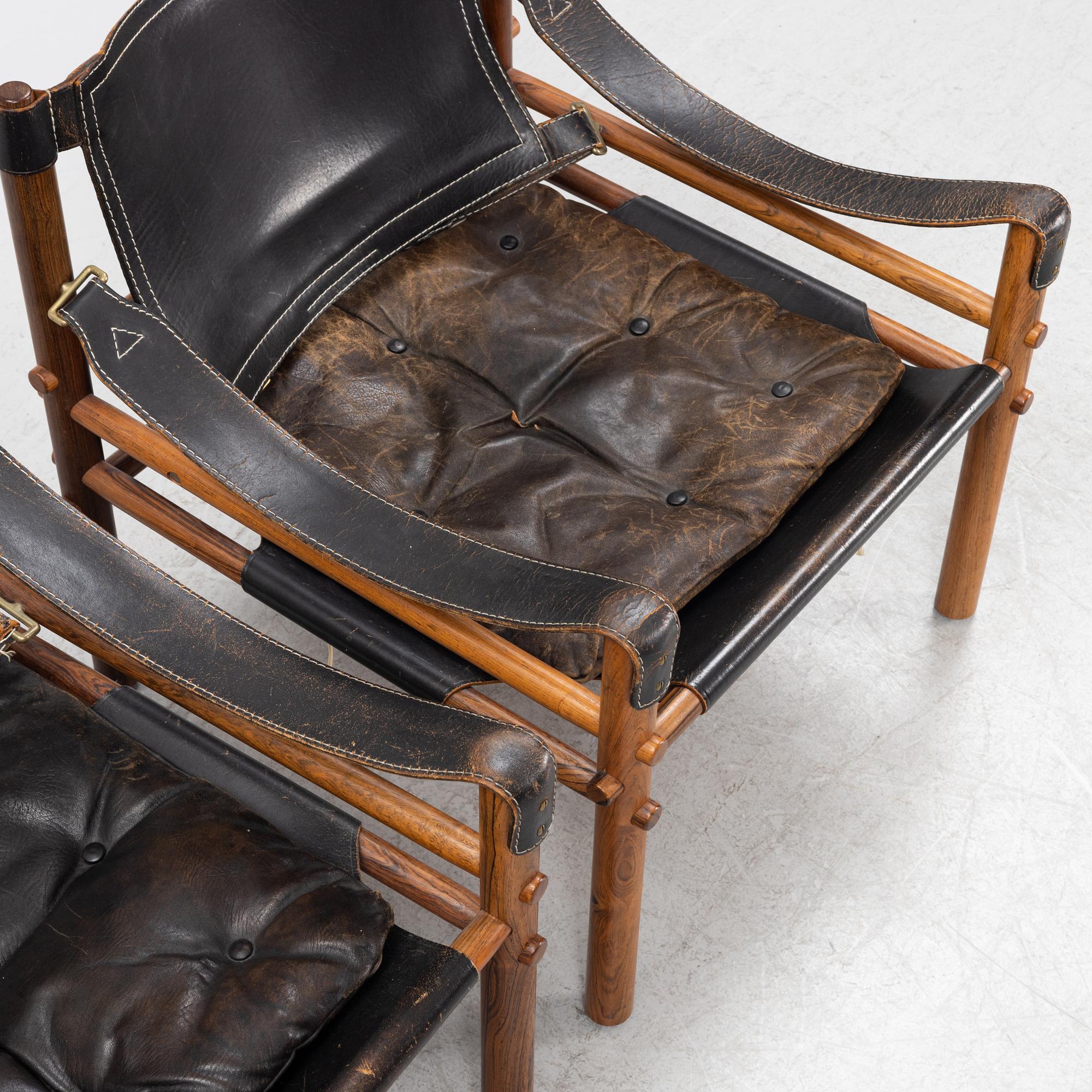 Arne Norell, a pair of 'Sirocco' easy chairs, Norell möbel AB, 1960-70s.