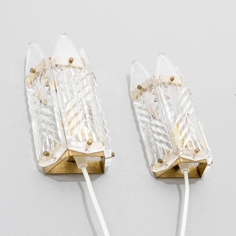 Wall lamps, a pair, second half of the 20th century.