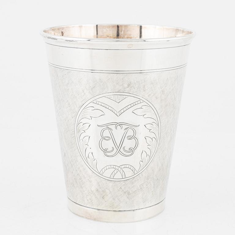 W.A. Bolin, bägare, silver, Stockholm, 1954.