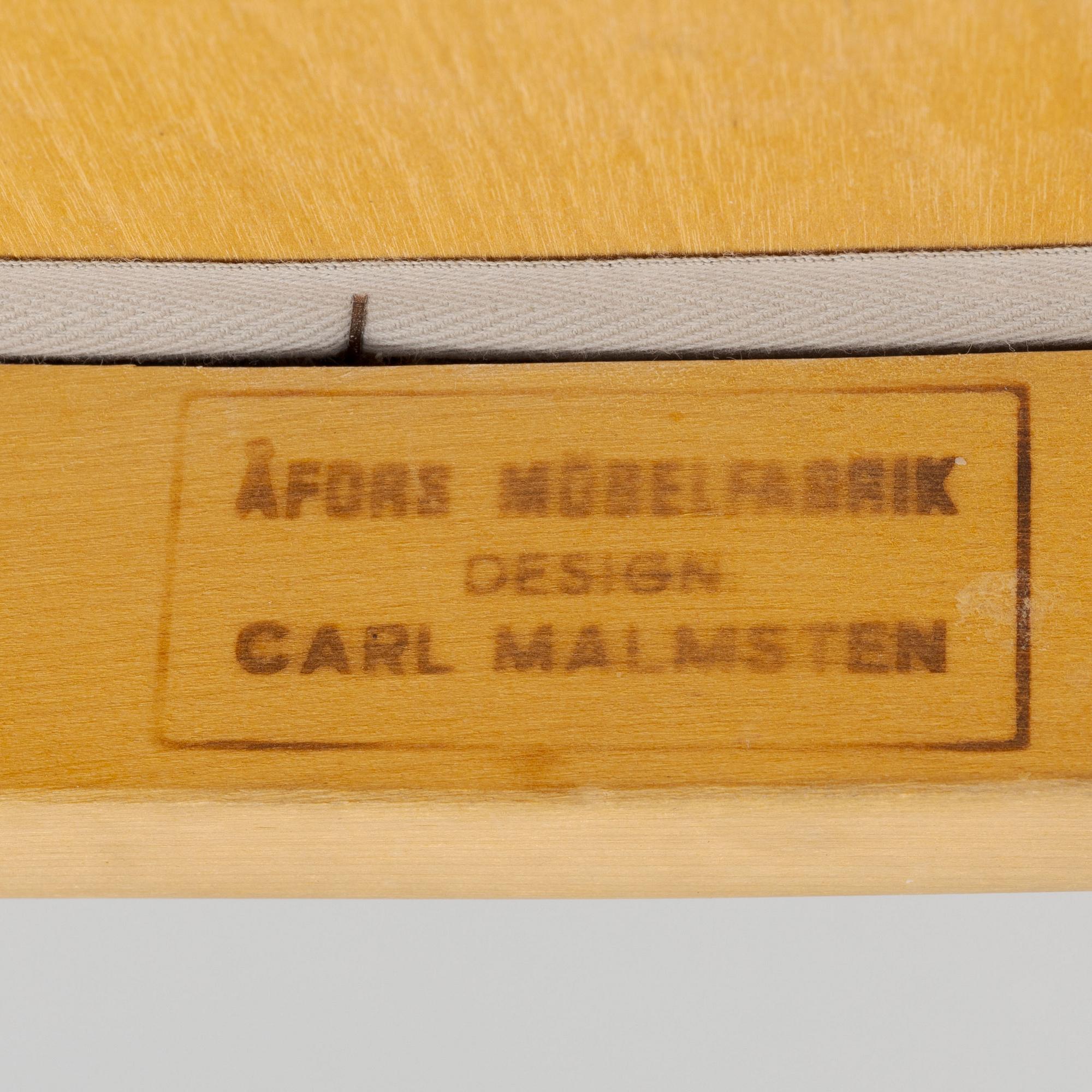 Carl Malmsten, six chairs, model Herrgården, produced by Åfors furniture factory, second half of the 20th century.