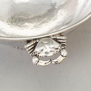 EVALD NIELSEN, skål med hänklar, silver, Danmark.