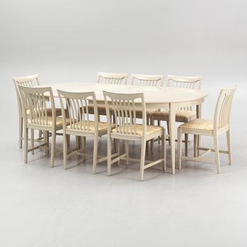 Svante Skogh, a 9 piece dining set, "Vindö", second half of the 20th century.