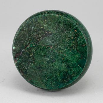 A 20th century malachite vase.