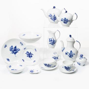 Royal Copenhagen, A 50-piece porcelain 'Blue Flower' coffee and tea service, Denmark.