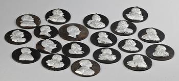 MEDALJONGER, 19 st, gjutjärn, Sverige 1800-tal.