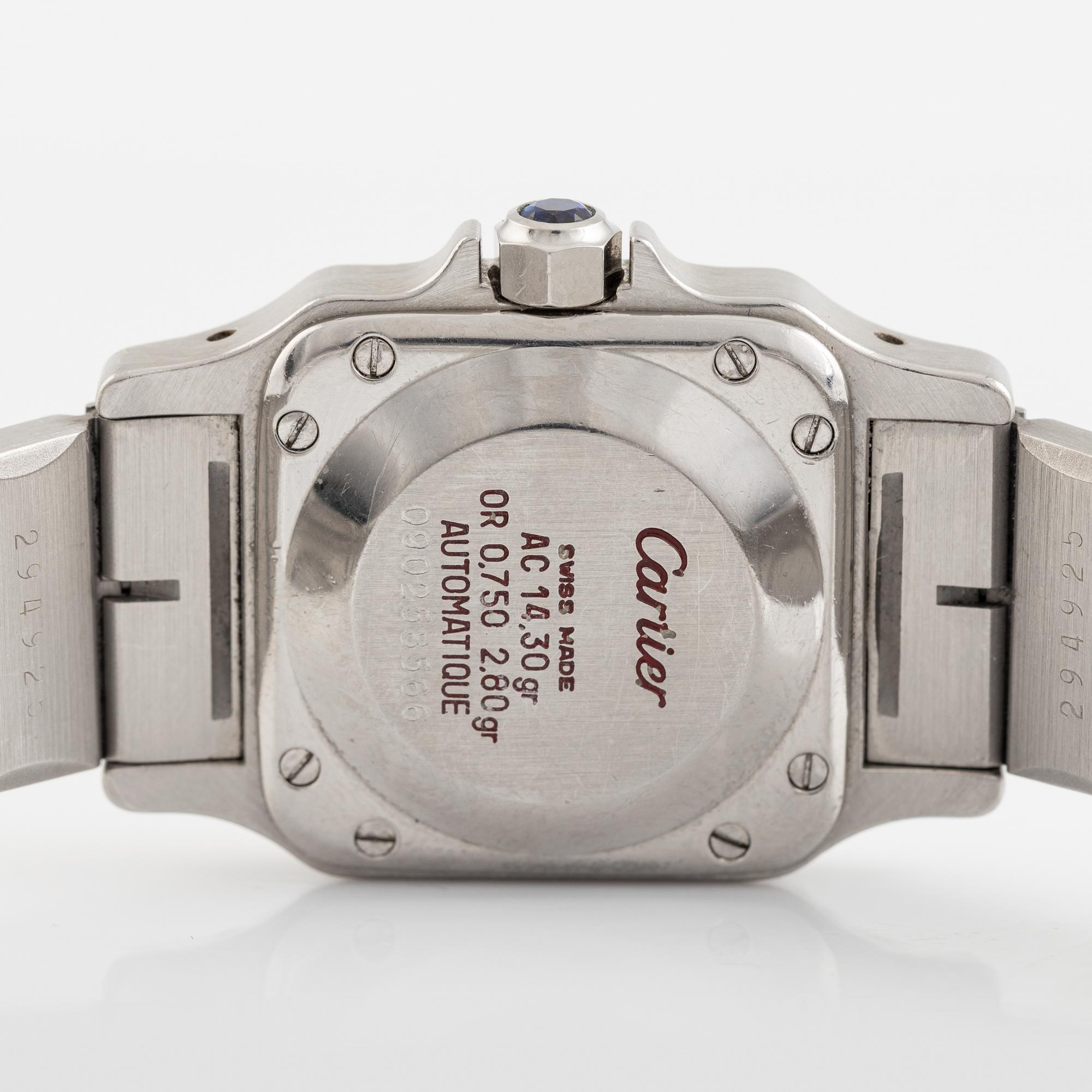 Cartier, Santos Carrée, wristwatch, 23,5 x 23,5 (34,5) mm.