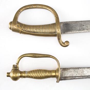 HUGGARE, 2 st, Sverige, 1800-tal.