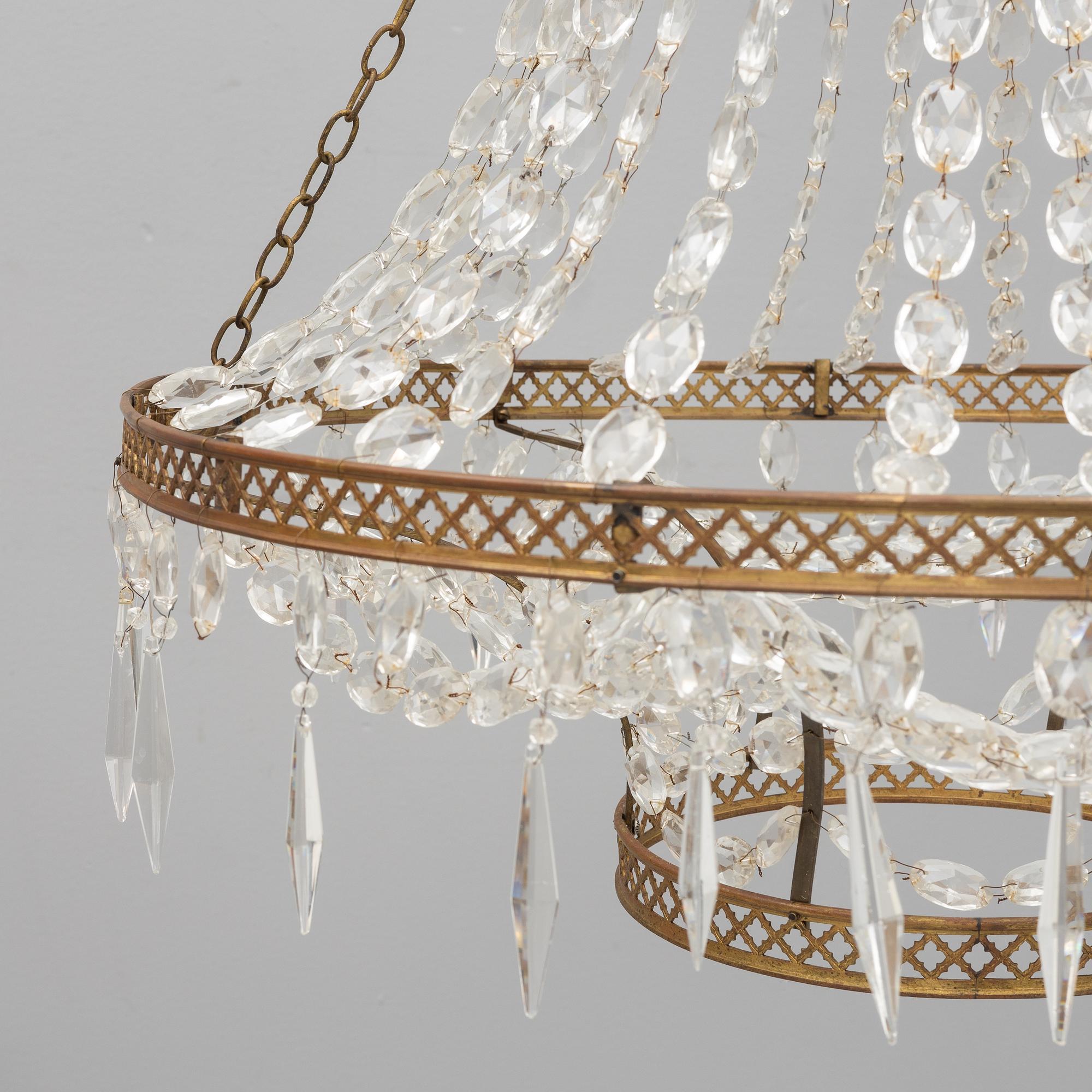 A Gustavian style chandelier, 20th Century.