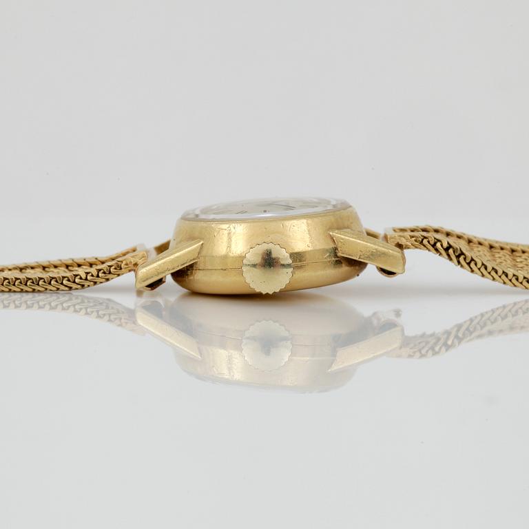DAMARMBANDSUR, 18 k guld, Certina. Vikt tot ca 20,6 gram.