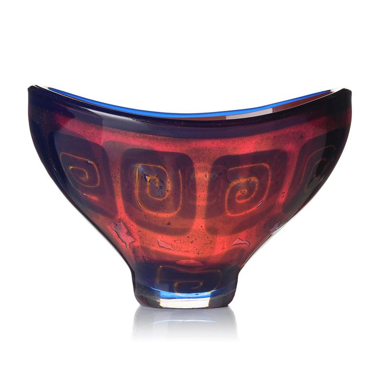 Sven Palmqvist, a ravenna glass bowl, Orrefors 1951, no 166.