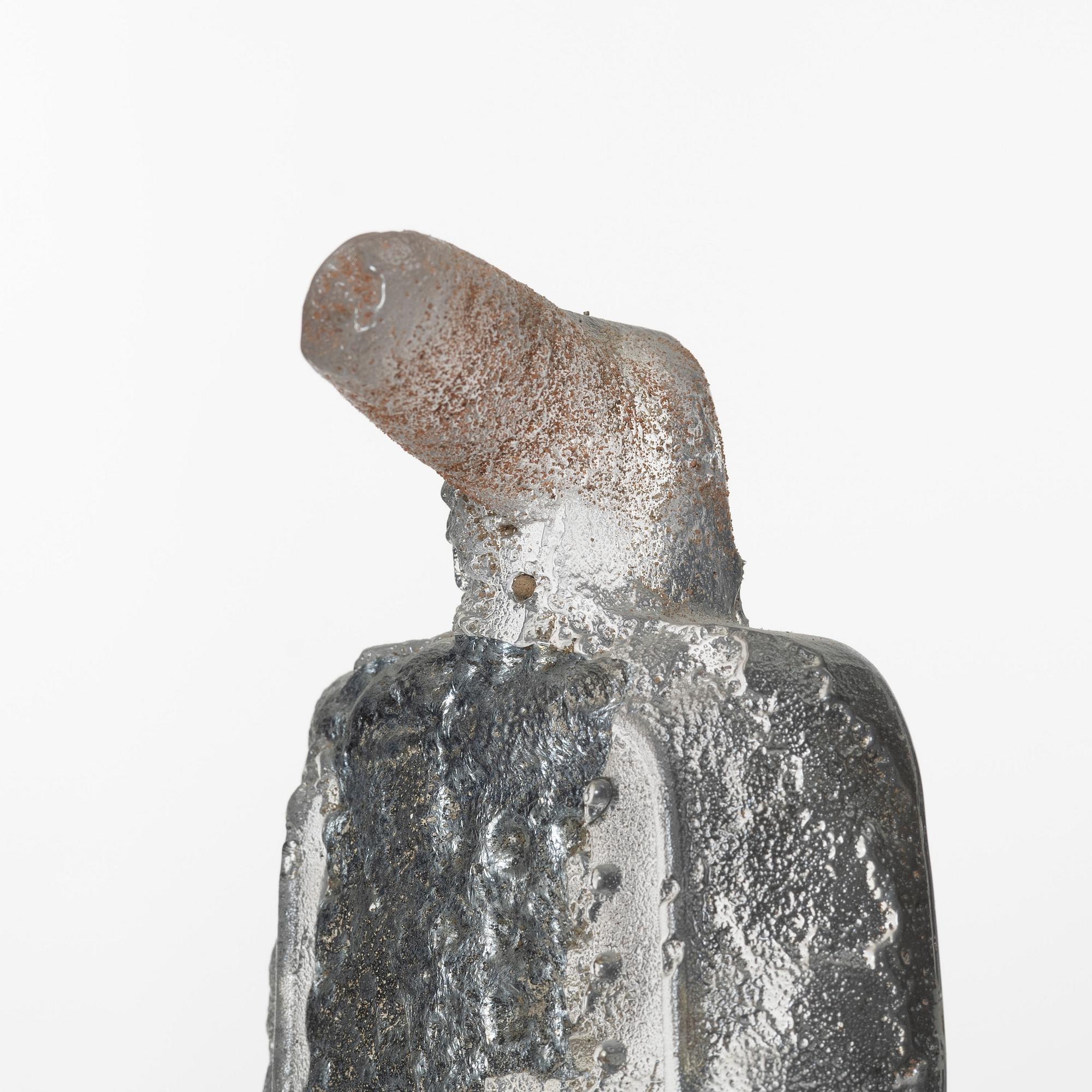 Bertil Vallien, unik väggskulptur, sandgjutet glas, "Idol".