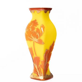 Vas, överfångsglas, Art Nouveau-stil, 1900-talets andra hälft.