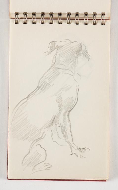 Lotte Laserstein, 10 små skissblock med teckningar.