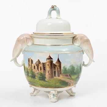 Rörstrand, urn with lid, late 19th century.