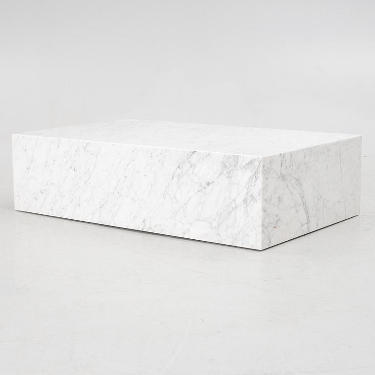 Norm Architects, a marble "Plinth low" coffee table, Audo Copenhagen, Denmark.