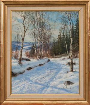 JENS CHRISTIAN BENNEDSEN, olja på duk, signerad.