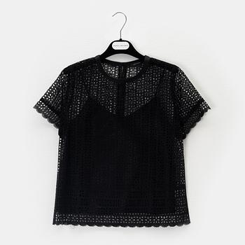 Marc Jacobs, a silk and cotton top, size 0.