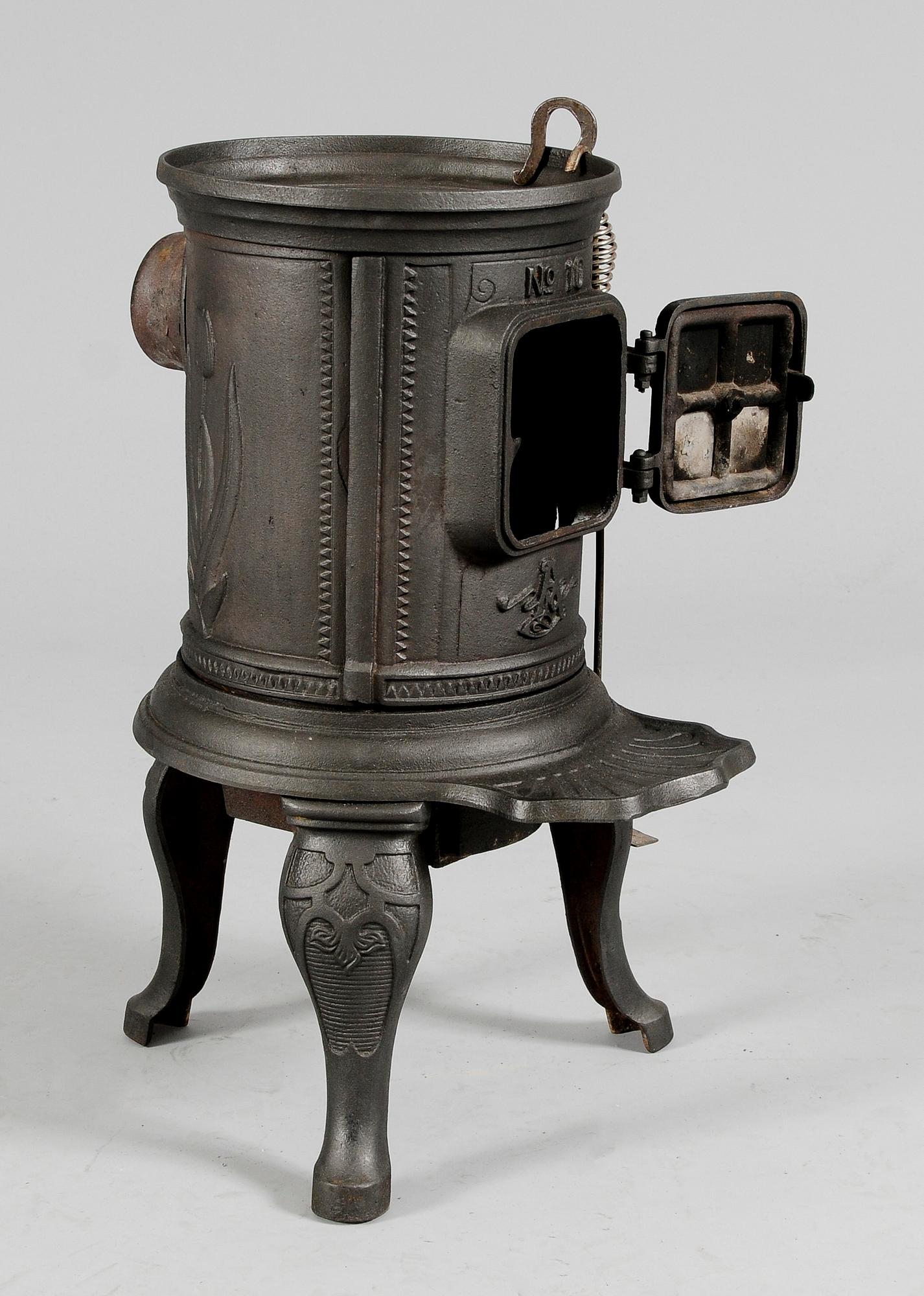 KAMIN, gjutjärn, nr 10, märkt A, sannolikt Ankarsrum, 1900-tal.