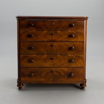 Probably 1840s English chest of drawers.