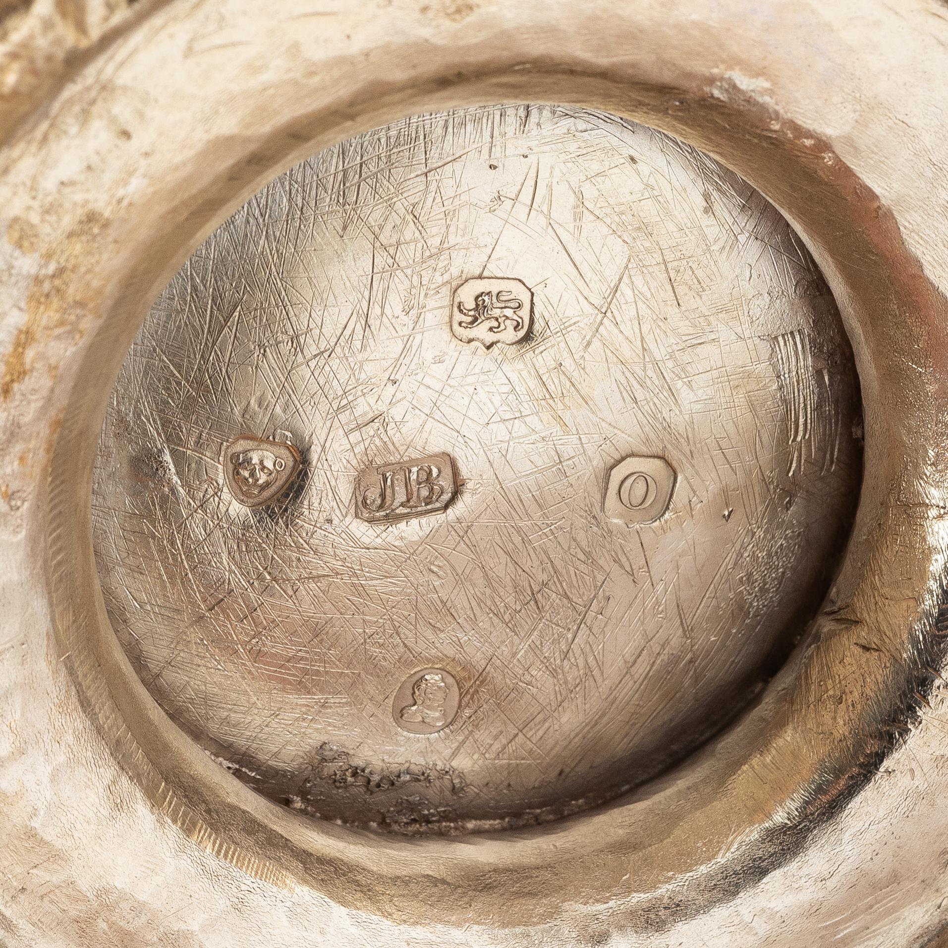 Kaffe- och teservis, 4 delar, silver, London, England 1828-29, Joseph Craddock resp Josiah Barnett.