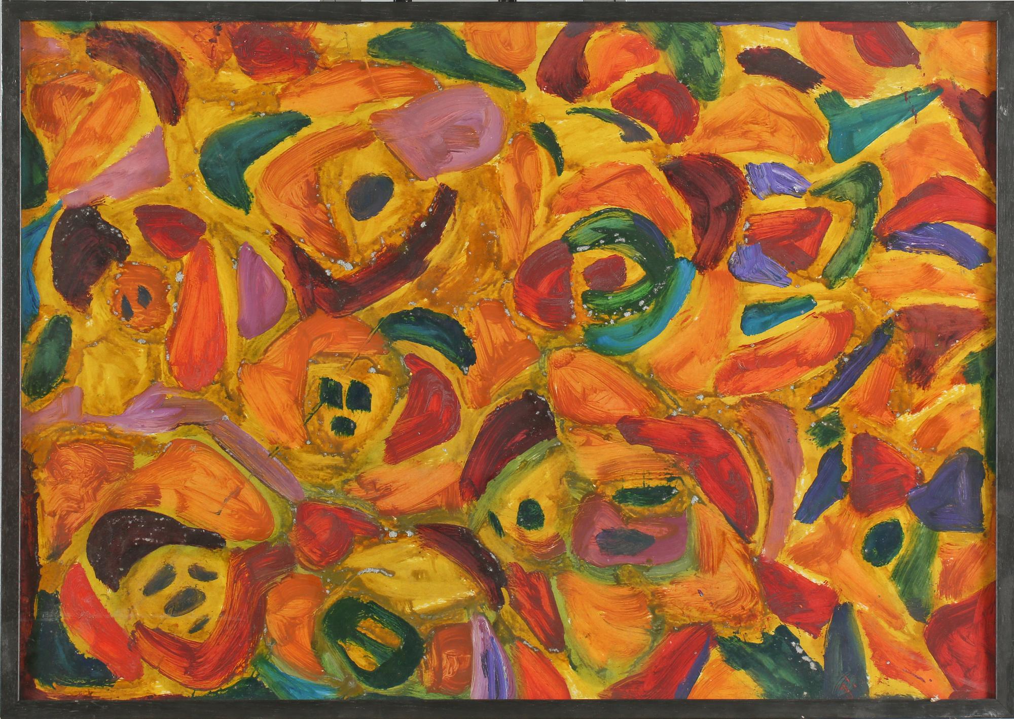 MIKLOS NEMETH,  blandteknik på pannå, osignerad.