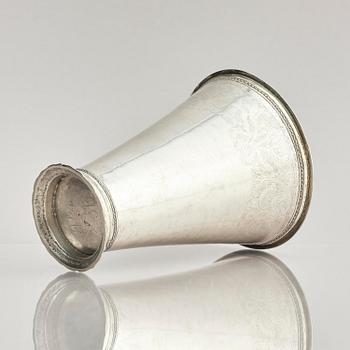 A Swedish 18th century parcel-gilt silver beaker, mark of Christoffer Wasserman, Lindesberg (1734-1770).