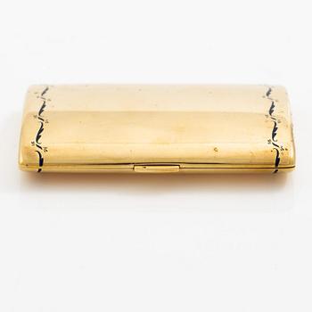 W.A. Bolin a case 18K gold with enamel, 1920.