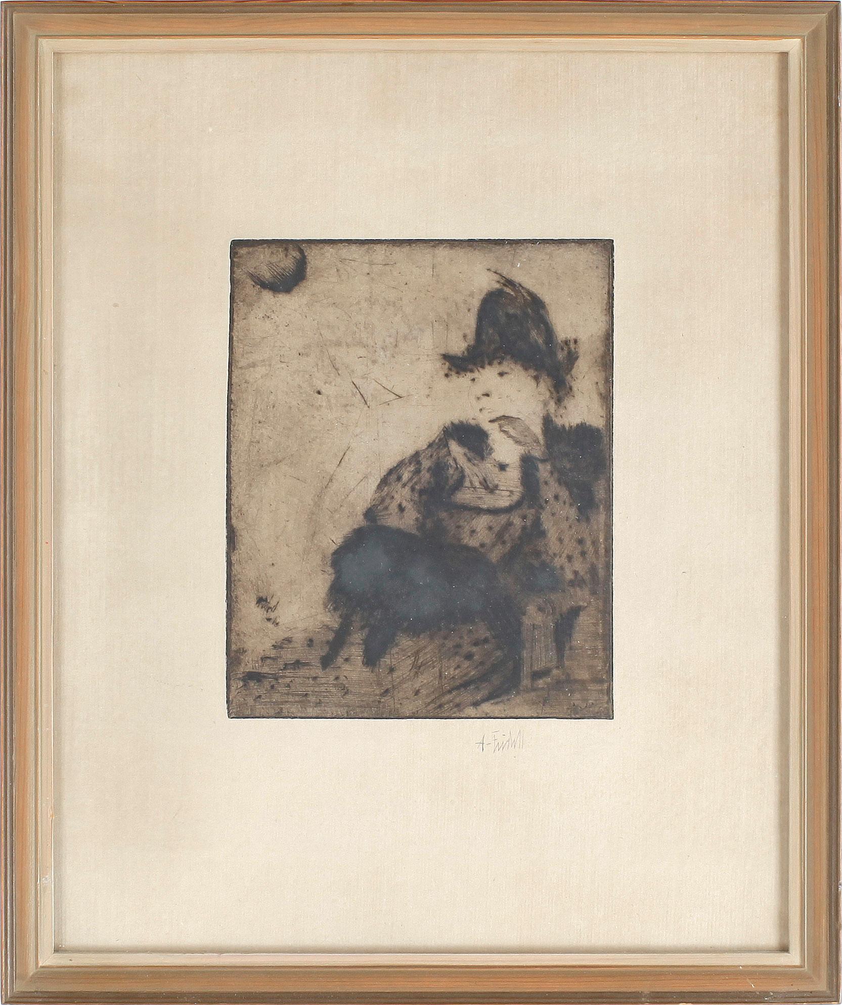 AXEL FRIDELL, etsning, signerad.