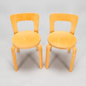 Alvar Aalto, Two 1970's  '65' Chairs for Artek,