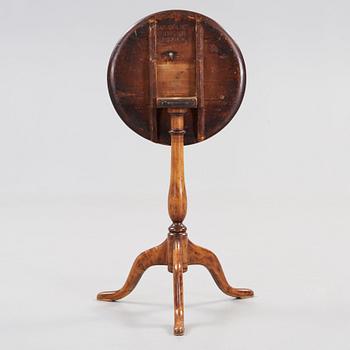 A Swedish tilt-top table by J Sjölin, master 1767.