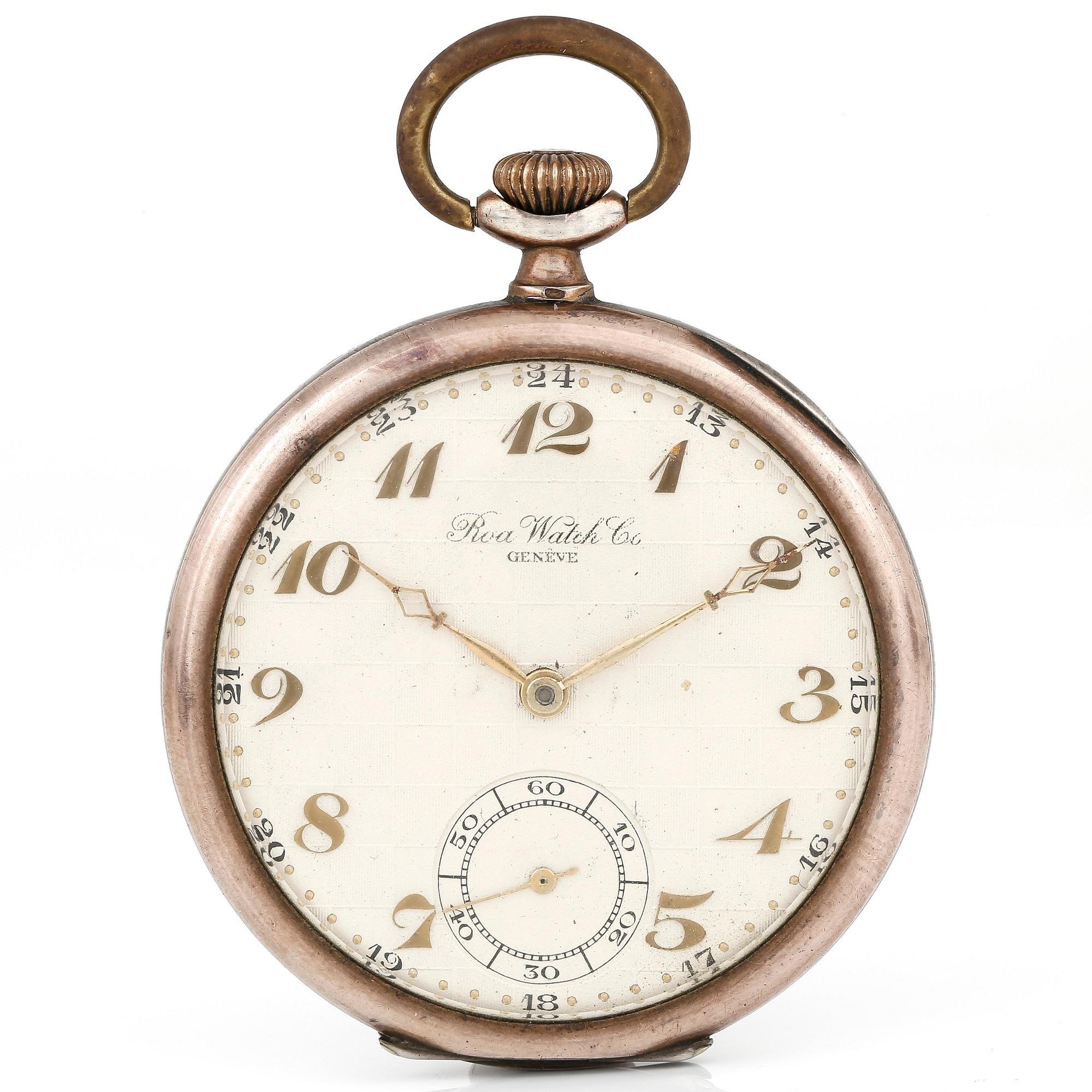 FICKUR, silver, Roa Watch Co. 1900-tal. Vikt ca 64,2 gram.