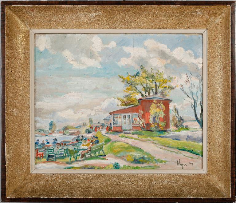 LASSE WAGER, olja på  pannå, signerad och daterad 42.