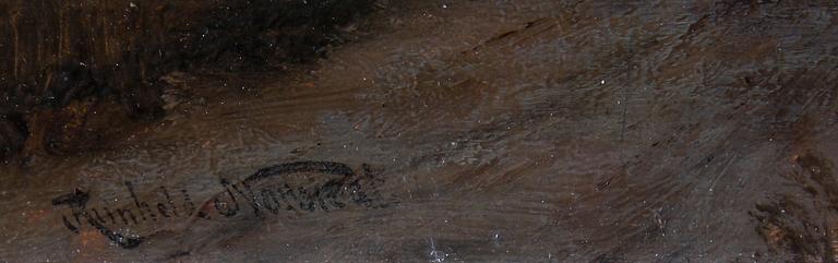 REINHOLD NORSTEDT, olja på pannå, stämpelsign efter konstnärens död.