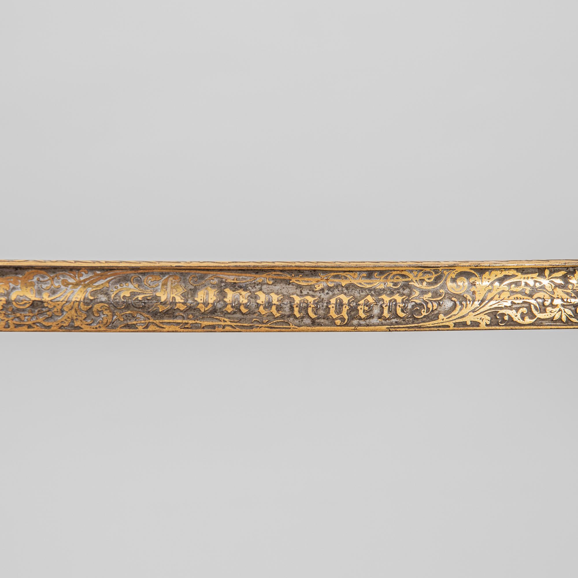 Sabel, svensk, för infanteriofficer, m/1859 med balja.