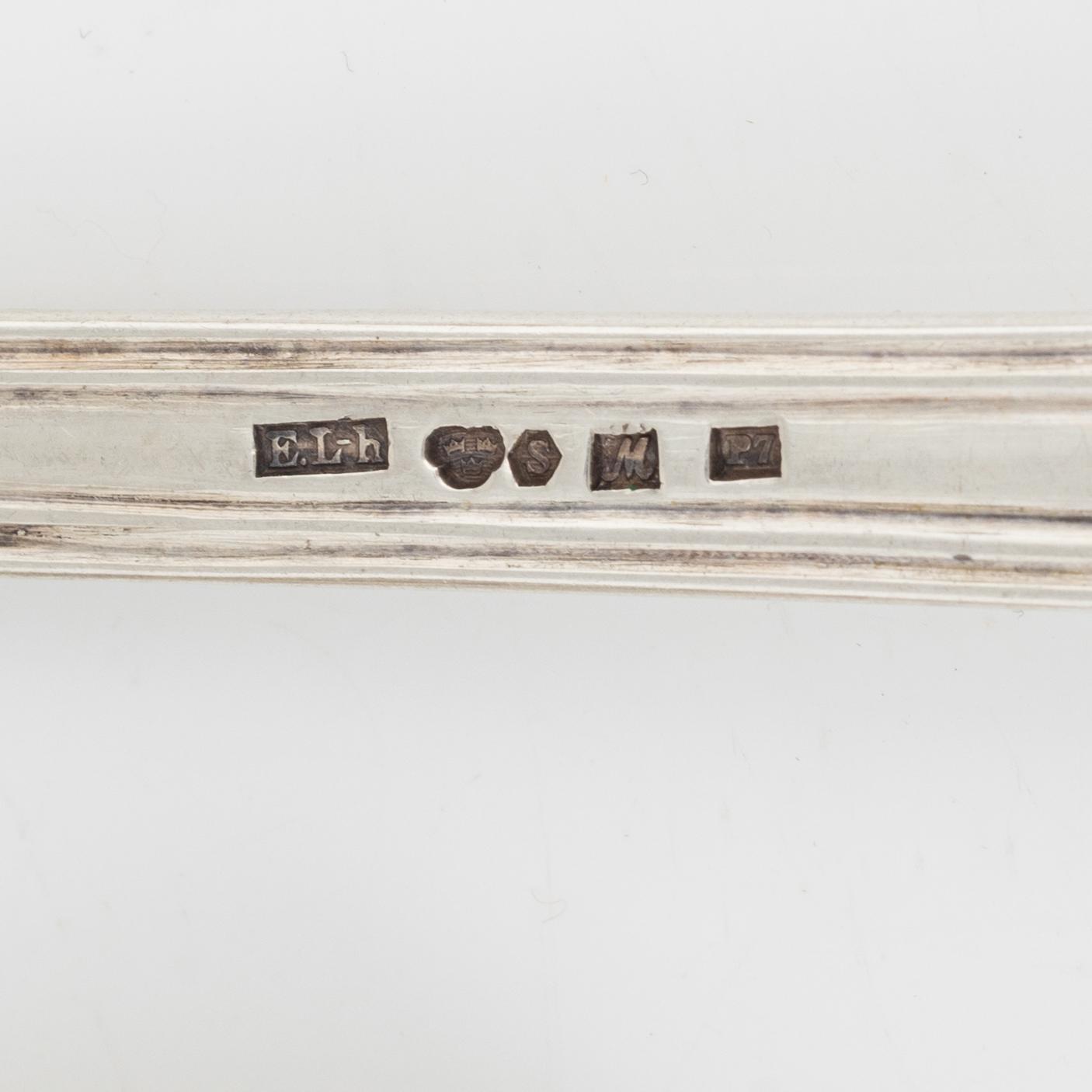 A set of silver cutlery, among others Emanuel Forssman, Växjö, 1855.