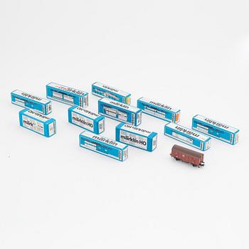 Märklin, twelve freight cars, gauge H0.