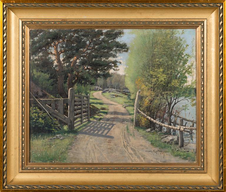 ALBERT LINDFORS, oil on canvas, signed and dated 1889.