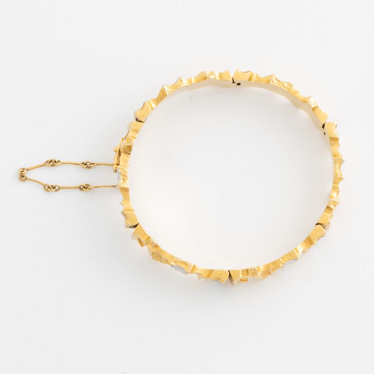 Björn Weckström, bracelet, "Alba", 18K gold and platinum. Lapponia 1987.