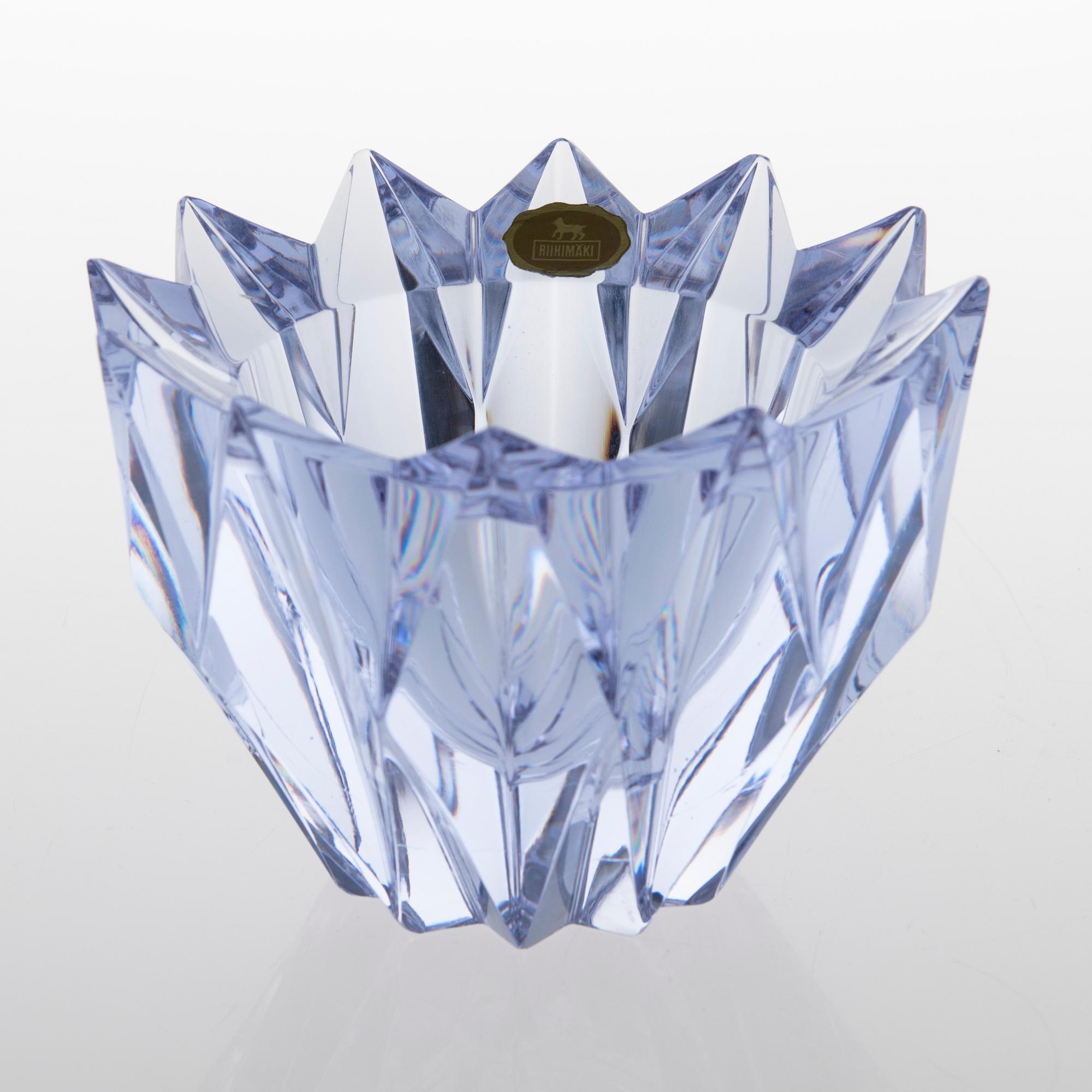 AIMO OKKOLIN,  A 'Water Lily' bowl, signed Aimo Okkolin, Riihimäen Lasi Oy.