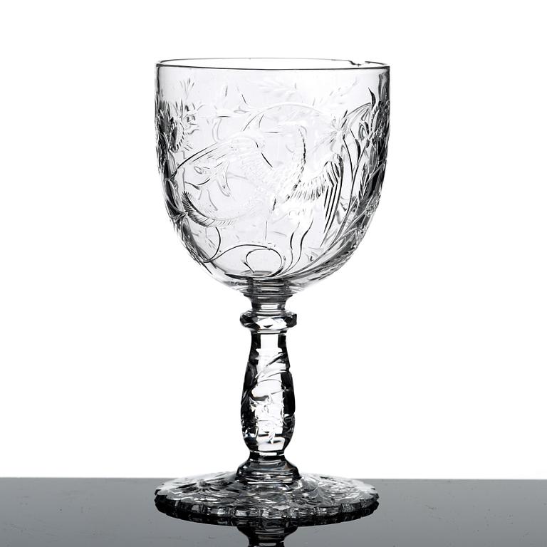 GLASSERVIS, 86 delar. Troligen Baccarat, omkring 1900.